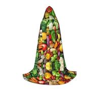 QAZWZML Fresh Fruits and Vegetables - Mantella con cappuccio per feste di vacanza, costumi da strega e feste in costume