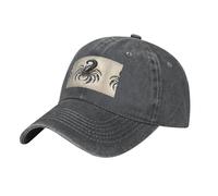 QAZWZML Giant Scorpion Prints, berretto da baseball nero, unisex, berretto da golf da corsa all'aperto regolabile