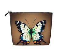 QAZWZML Graziosa borsa cosmetica stampata con piccola farfalla, borsa da toilette da donna, adatta per viaggi di piacere e conservazione quotidiana.