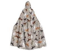 QAZWZML Grazioso poncho con cappuccio a forma di cavallo per adulti, poncho decorativo per feste per riunioni di vacanza