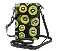 QAZWZML Green kiwi Piccolo portafoglio a tracolla per telefono con cover a portafoglio, perfetto per shopping, viaggi e uso quotidiano.
