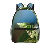QAZWZML Green Lizard - Zaino per computer portatile, leggero, per viaggi, escursioni, affari, campeggio e palestra