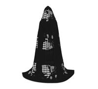 QAZWZML Happy Easter - Mantello con cappuccio per adolescenti con motivo pasquale, per feste, costumi da strega e feste in costume