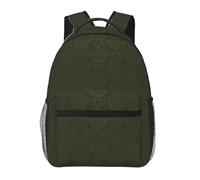 QAZWZML Hunter Green Floral Petals Pattern Laptop Backpack - Zaino leggero per viaggi, escursioni, affari, campeggio e palestra
