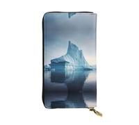 QAZWZML icebergs Pochette stampata, portafoglio lungo unisex, borsa per monete adatta per viaggi e uso quotidiano