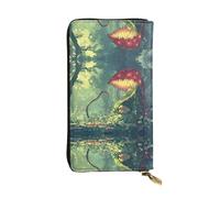 QAZWZML Il misterioso portafoglio Venus flytrap waits in pelle, adatto per uomini o donne portafoglio lungo, dimensioni 6,3 x 26,7 cm
