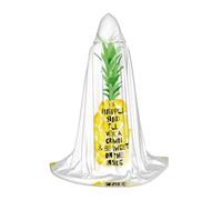 QAZWZML L Be a Pineapple - Mantello con cappuccio stampato, per feste di festa, cosplay, con cappuccio