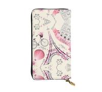 QAZWZML La Torre Eiffel e una borsa per monete da bicicletta, pochette lunga, borsa per cellulare e scomparto per carte d'identità sono adatti per viaggi e uso quotidiano