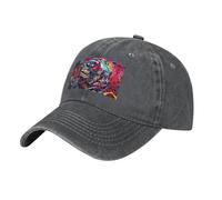 QAZWZML L'avatar variopinto stampa il berretto da baseball nero, unisex, berretto da golf corrente all'aperto regolabile, Rosa violaceo scuro, Taglia unica