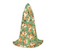 QAZWZML Little Tiger - Mantella con cappuccio con stampa, ideale per travestimenti e feste in maschera