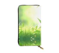 QAZWZML Long Cao Bang, pochette in pelle stampata Vietnam con scomparto per contanti tasca con cerniera e slot per carte di credito