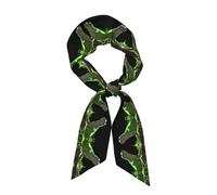 QAZWZML Lucertola che guarda il cielo Sciarpa di seta stampata, elegante fascia, può essere utilizzata anche come braccialetto, cravatta o accessorio per cappello.