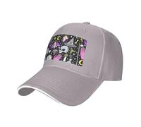 QAZWZML Magic Witch Witchcraft Bohemian Drawing Patterned Curved Brim Sports Black Baseball Cap, regolabile, adatto per viaggi ed escursionismo., grigio, Taglia unica