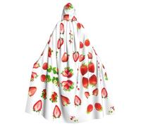 QAZWZML Mantella con cappuccio stampata per cosplay love bite - Papillon senza cerniera oversize con cappuccio mantello in maschera