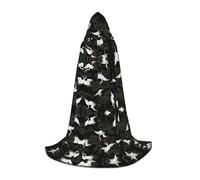 QAZWZML Mantello con cappuccio a forma di gru giapponese, per adolescenti, per feste, costumi da strega e feste in costume