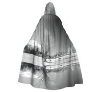 QAZWZML Mantello con cappuccio per adulti di Halloween Willow Tree stampato vacanza mantello con cappuccio adatto per costumi di vacanza e costumi di carattere