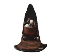 QAZWZML Mantello con cappuccio piccolo stampato con uovo millenario, costume cosplay, perfetto per travestimenti e feste di vacanza