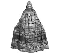 QAZWZML Mantello con cappuccio stampato mattone Cosplay - Papillon senza cerniera oversize con cappuccio mantello in maschera