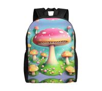 QAZWZML Meravigliosi piccoli funghi stampano grandi zaini per laptop da uomo e donna con scomparti, zaini da viaggio impermeabili, borse Oxford resistenti