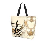 QAZWZML Paradise Beach Palm Trees borsa a tracolla, borsa organizer per viaggi, viaggi d'affari e gite in spiaggia, Note musicali., Taglia unica