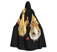 QAZWZML Piccola anatra di pollo gialla Questo mantello lungo con cappuccio fantasia è caldo e adatto per feste di vacanza, feste in costume o riunioni.