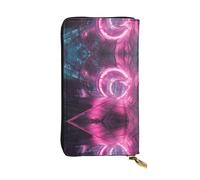 QAZWZML Pochette in pelle con tunnel tecnologico, adatto per uomini o donne portafoglio lungo, dimensioni 6,3 x 26,7 cm