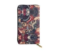 QAZWZML Pochette in pelle stampata con display a colori diversi, con scomparto per contanti, tasca con cerniera e scomparto per carte di credito