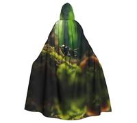 QAZWZML Re delle formiche Mantello con cappuccio per Halloween stampato per adulti, mantello a tesa larga con papillon adatto per feste in costume