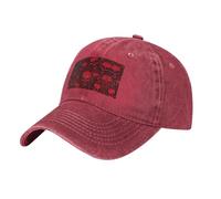 QAZWZML Red Skulls - Berretto da baseball regolabile, con visiera curva, adatto per spiaggia e viaggi, Rosso, Taglia unica