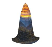QAZWZML S Blue Ridge Parkway Mountains - Mantella con cappuccio stampata, per feste e feste, cosplay