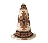 QAZWZML S Native American Patterns stampato mantello con cappuccio per spettacoli teatrali cosplay