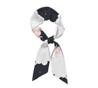 QAZWZML Sciarpa lunga da donna in seta con stampa dolce sogno, multifunzionale, può essere utilizzata come foulard e accessorio adatto per l'uso quotidiano