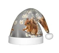 QAZWZML Scoiattoli in primavera Cappelli di Natale fantasia, cappelli di Natale per bambini, adatti per feste di Natale e feste di Capodanno.