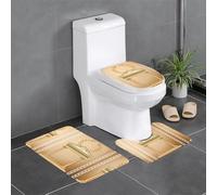 QAZWZML Set di 3 tappetini da bagno con stampa di edifici antichi, adatti per bagno, camera da letto, cucina e arredamento per la casa