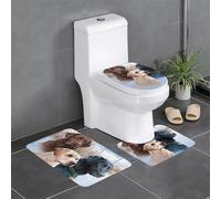 QAZWZML Set di tappetini da bagno con motivo Labrador Retrievers, adatto per la maggior parte dei bagni domestici e delle camere d'albergo.