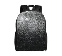 QAZWZML Shiny Silver Glitter stampa grandi zaini per laptop da uomo e donna con scomparti, zaini da viaggio impermeabili, borse Oxford resistenti