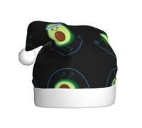 QAZWZML Simpatico cappello natalizio stampato con avocado, cappello decorativo per adulti, adatto per feste di Natale, accessori di abbigliamento