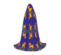 QAZWZML Sputare lingua cartone animato cane stampato mantello con cappuccio per spettacoli teatrali cosplay