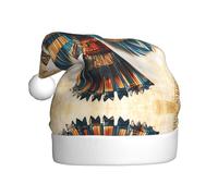 QAZWZML Strano modello cappelli di Natale per adulti con stampe natalizie stampate perfette per spettacoli teatrali, feste di vacanza e molto altro ancora