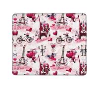 QAZWZML Tappetino per mouse con stampa della Torre Eiffel di Parigi, Francia e Torre Eiffel, tappetino per mouse da scrivania, adatto per ufficio e gioco, 17,8 x 21,8 cm