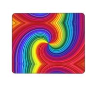 QAZWZML Tappetino per mouse da scrivania con stampa a vortice arcobaleno, adatto per ufficio e gioco, 25,4 x 30,5 cm