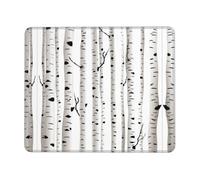 QAZWZML Tappetino per mouse da scrivania con stampa albero di betulla, adatto per ufficio e gioco, 21,1 x 26,2 cm