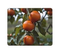 QAZWZML Tappetino per mouse da scrivania con stampa di cachi sull'albero, adatto per ufficio e gioco, 20,1 x 24,1 cm