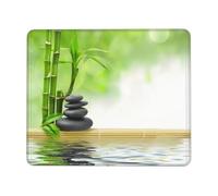 QAZWZML Tappetino per mouse da scrivania con stampa in bambù di pietra, adatto per ufficio e gioco, 21,1 x 26,2 cm