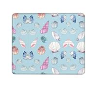 QAZWZML Tappetino per mouse da tavolo stampato con conchiglie marine tappetino per mouse da gioco adatto per ufficio e gioco 25,4 x 30,5 cm