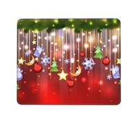 QAZWZML Tappetino per mouse da tavolo stampato con scritta "Merry Christmas", adatto per ufficio e gioco, 25,4 x 30,5 cm