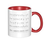 QAZWZML Tazza in ceramica rossa con manico curvo, adatta per casa, ufficio e ristorante.