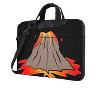QAZWZML vulcano fantasia portatile borsa portatile con tracolla, può essere indossato come una borsa a tracolla, Nero , 13 inch