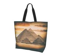 QAZWZML Zebra, borsa per la spesa da donna con stampa animale, grande capacità, borsa a tracolla essenziale per pendolarismo e shopping, Grande piramide egiziana vintage, Taglia unica