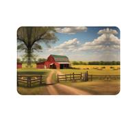 QAZWZML Zerbino con motivo Ranch View, adatto per porte d'ingresso, cortili, cucine o bagni.
